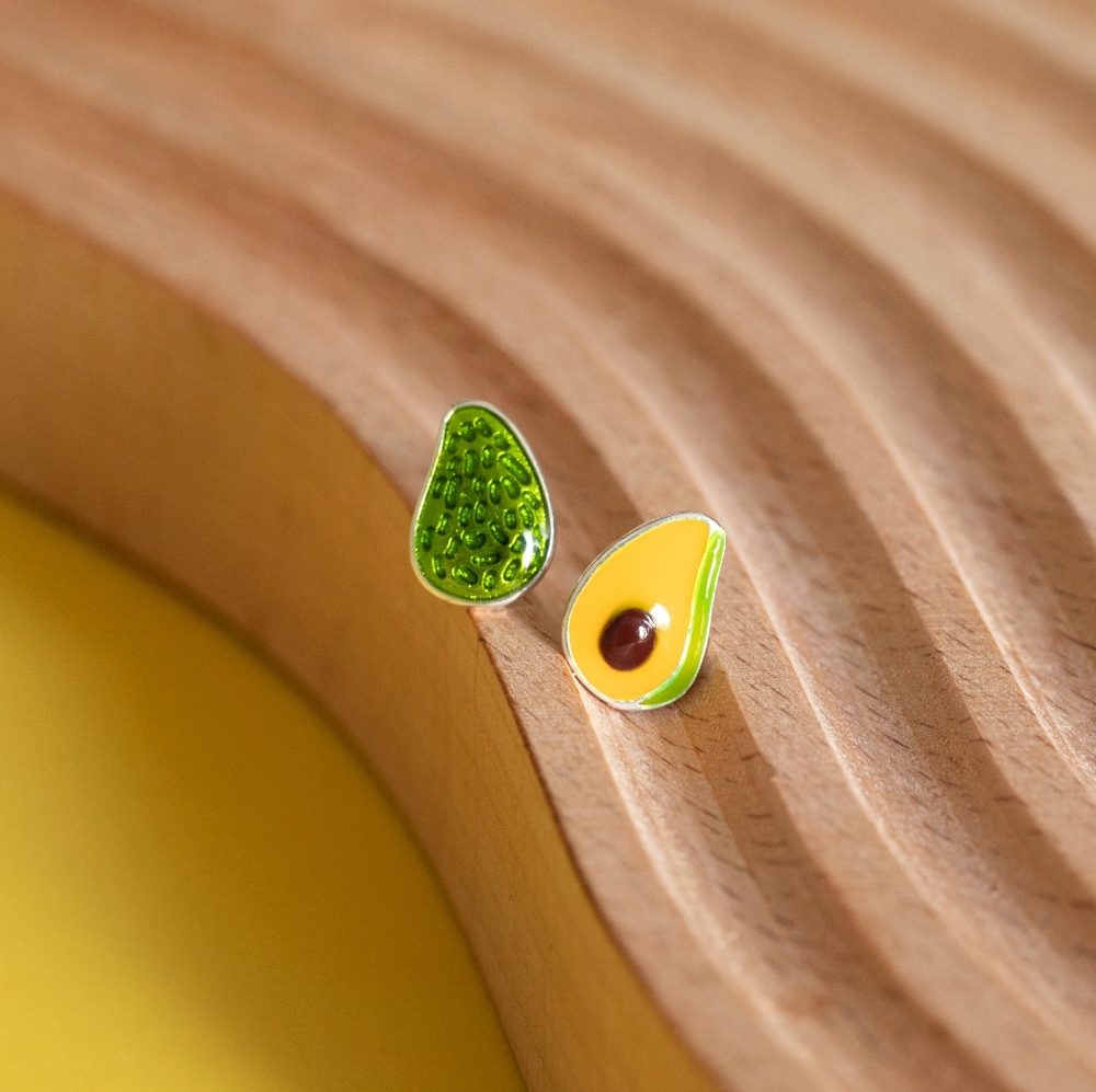 Avocado Earring Studs (S925) - Only 1 left! - Picture 3 of 6